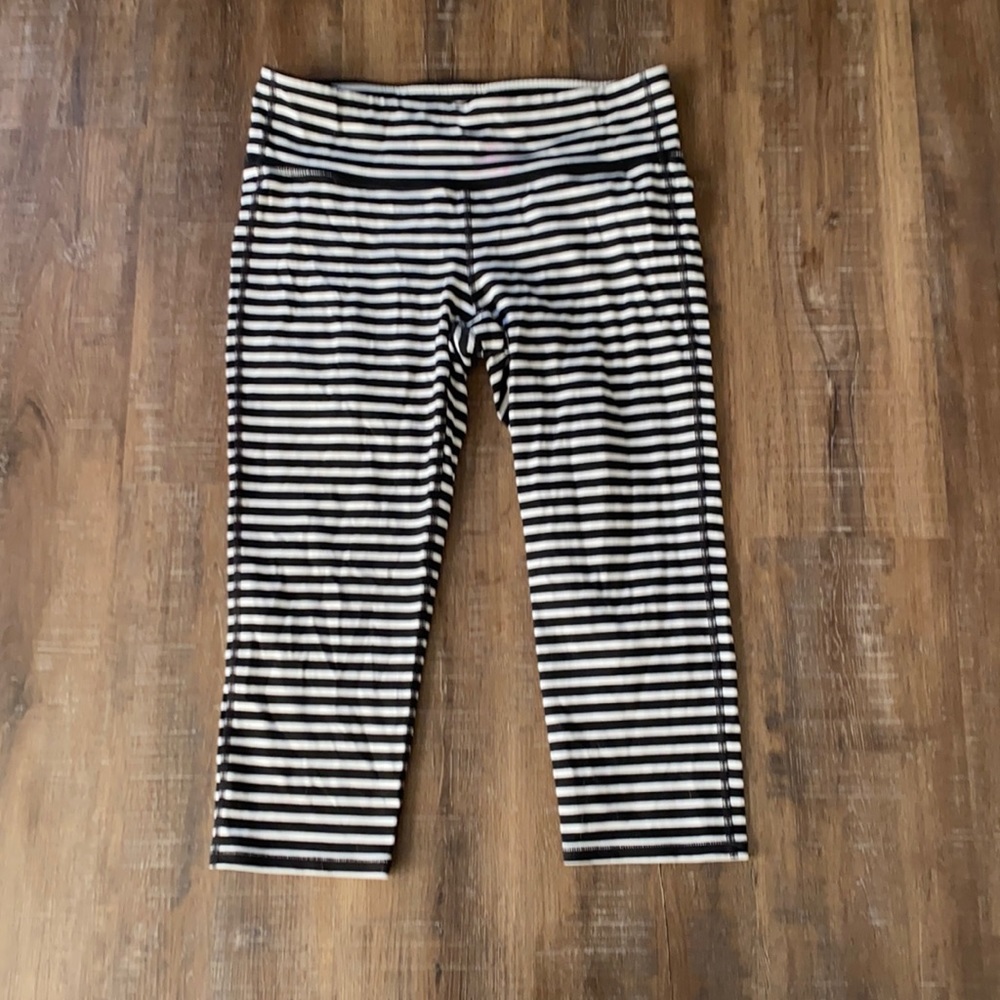 Athleta striped crop size L